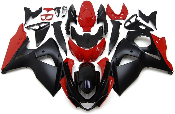 US STOCK NT Injection Kit Fairing ABS Set Fit for 2009-2016 GSXR 1000 Red Black N086 Available in TX Available in CA