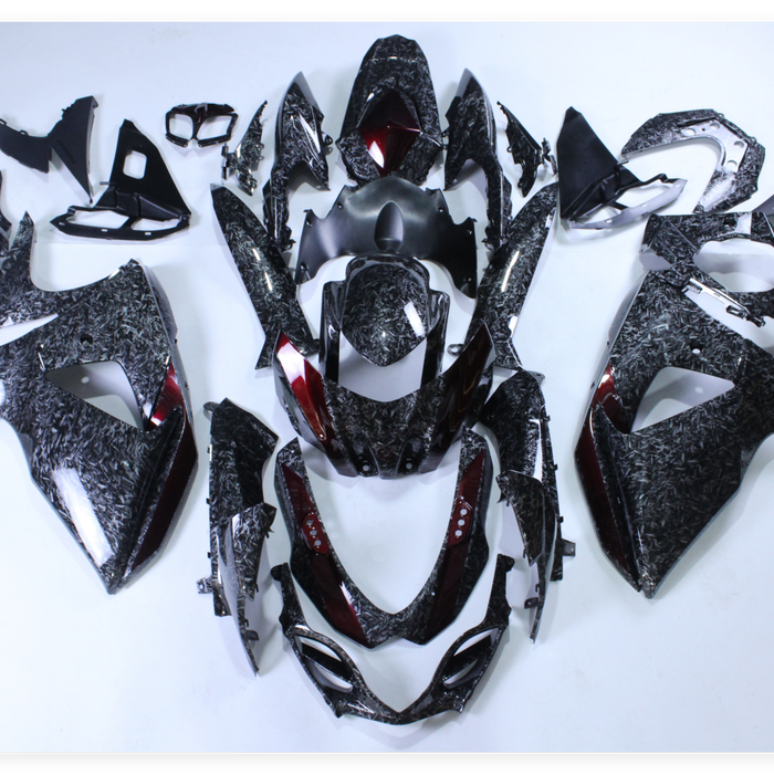 NT Injection Custom Fairing Kit Fit for  2009-2016 GSXR 1000 Forged Carbon Painted with Maroon N9984