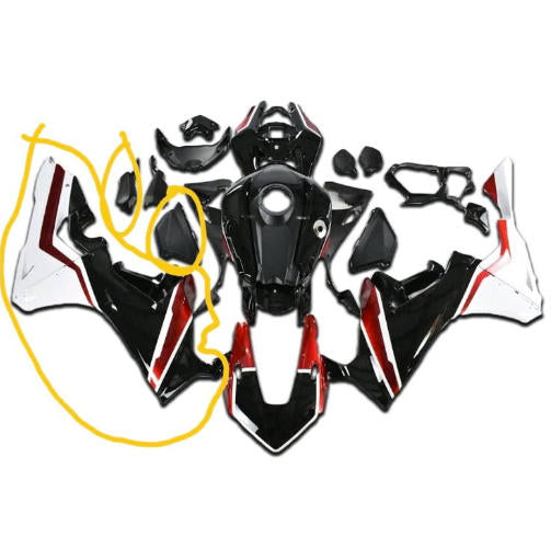 Aftermarket Injection ABS Plastic Right Fairing Fit for CBR1000RR 2017-2023 Red White Black N010