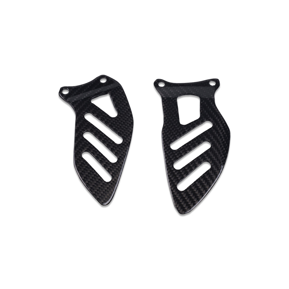 NT FAIRING Real 3K Carbon Fiber Heel Plates Guard for Suzuki 2006-2010 GSXR 600/750, Glossy 2x2 Twill Weave