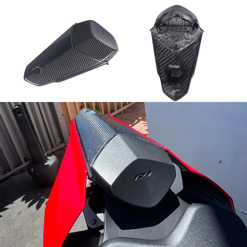 NT FAIRING Real 3K Carbon Fiber Rear Seat Cover for Yamaha 2015-2026 R1 R1M R1S, Glossy 2x2 Twill Weave