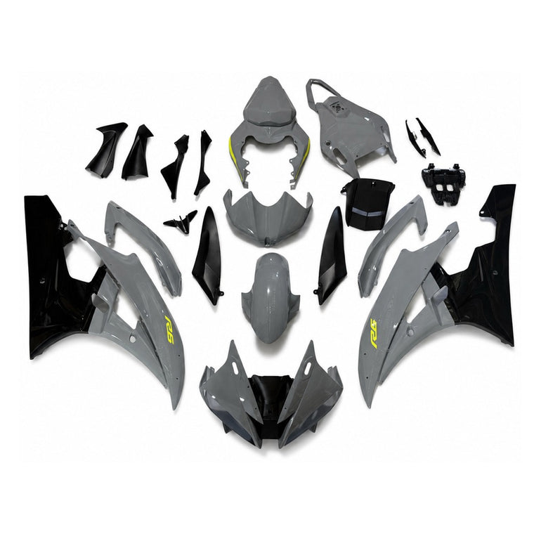 NT Fairing Fit for Yamaha 2006-2007 YZF-R6 N146- Gray Black Fluorescent Yellow | ABS Injection, US Stock