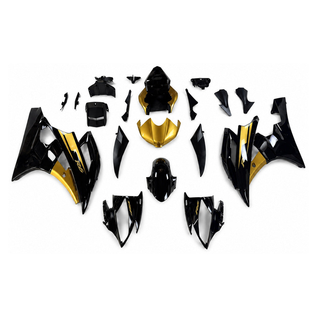 NT Fairing Fit for Yamaha 2006-2007 YZF-R6 N147- Gold Black | ABS Injection - 1