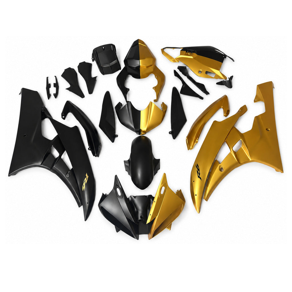 NT Fairing Fit for Yamaha 2006-2007 YZF-R6 N156- Gold Black | ABS Injection - 1