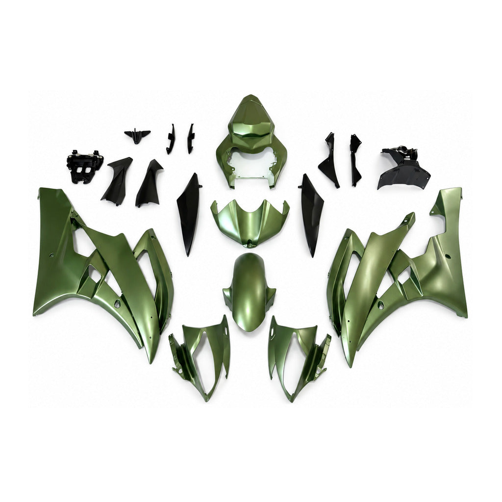 NT Fairing Fit for Yamaha 2006-2007 YZF-R6 N160- Olive Green Black | ABS Injection - 1
