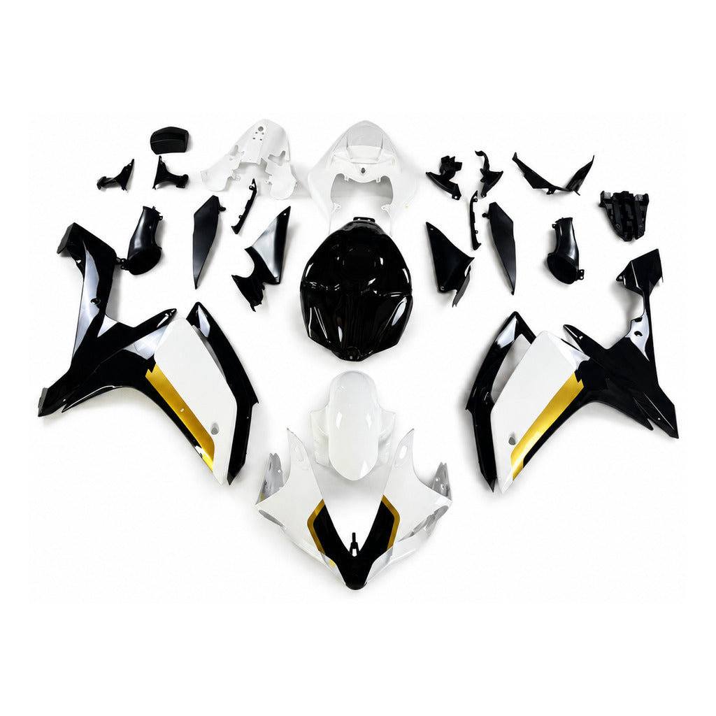 NT Fairing Fit for Yamaha 2007-2008 YZF-R1 N083- White Black Gold | ABS Injection - 1