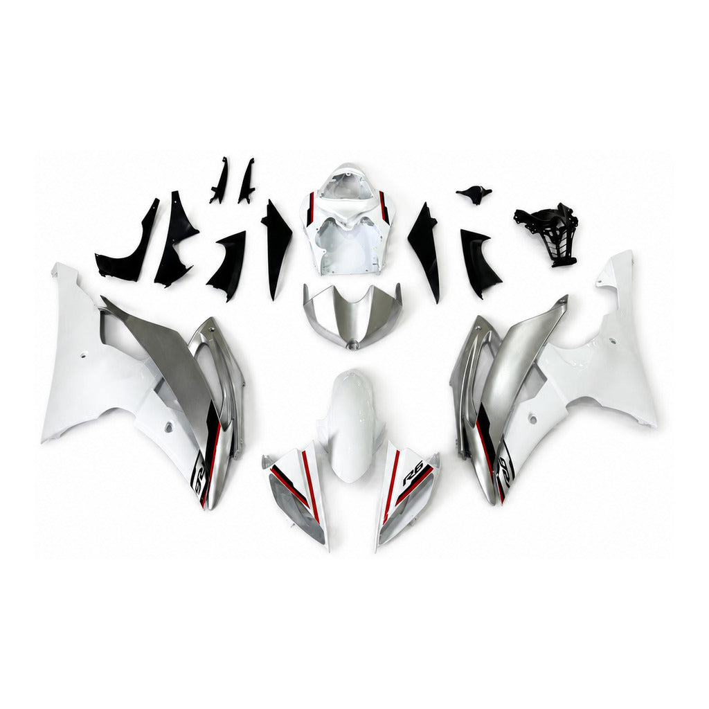 NT Fairing Fit for Yamaha 2008-2016 YZF-R6 N172- White Black | ABS Injection - 1