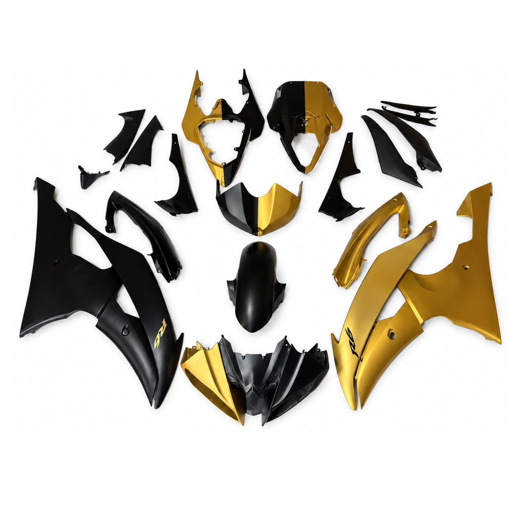 NT Fairing Fit for Yamaha 2008-2016 YZF-R6 N174- Gold Black | ABS Injection - 1