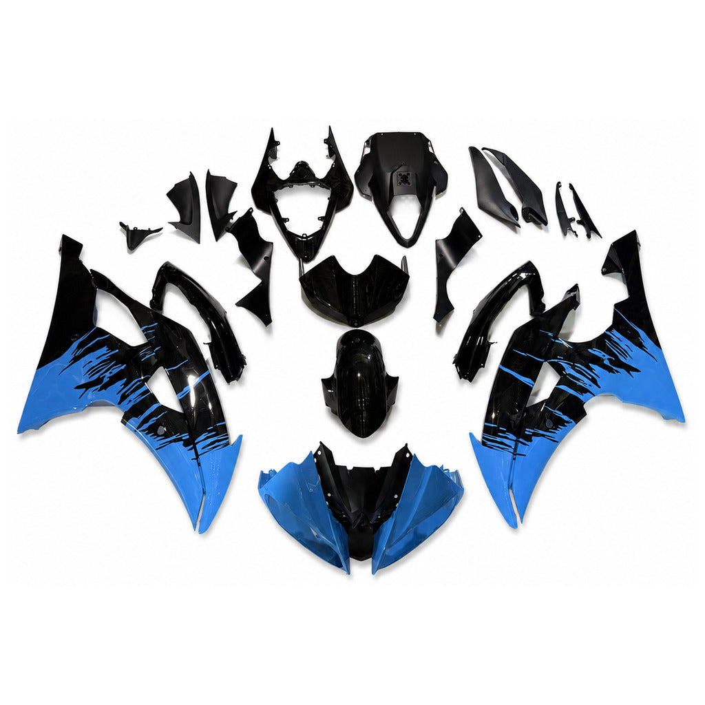 US STOCK NT Aftermarket Injection ABS Plastic Fairing Fit for YZF R6 2008-2016 Blue Black N172 Available in CA