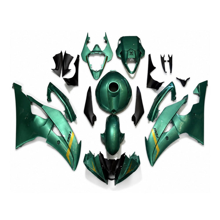 NT Fairing Fit for Yamaha 2008-2016 YZF-R6 N163- Dark Green Gold | ABS Injection