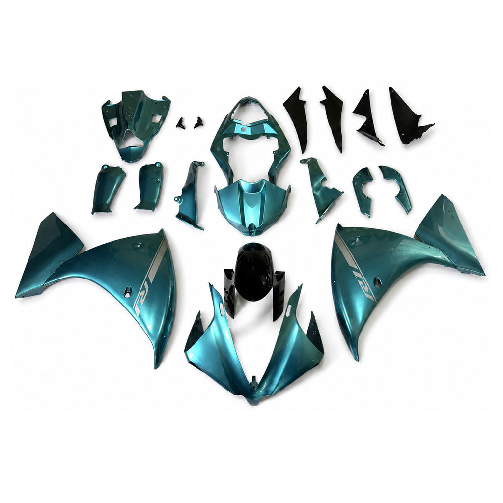 NT Fairing Fit for Yamaha 2012-2014 YZF-R1 N041- Teal Black | ABS Injection - 1