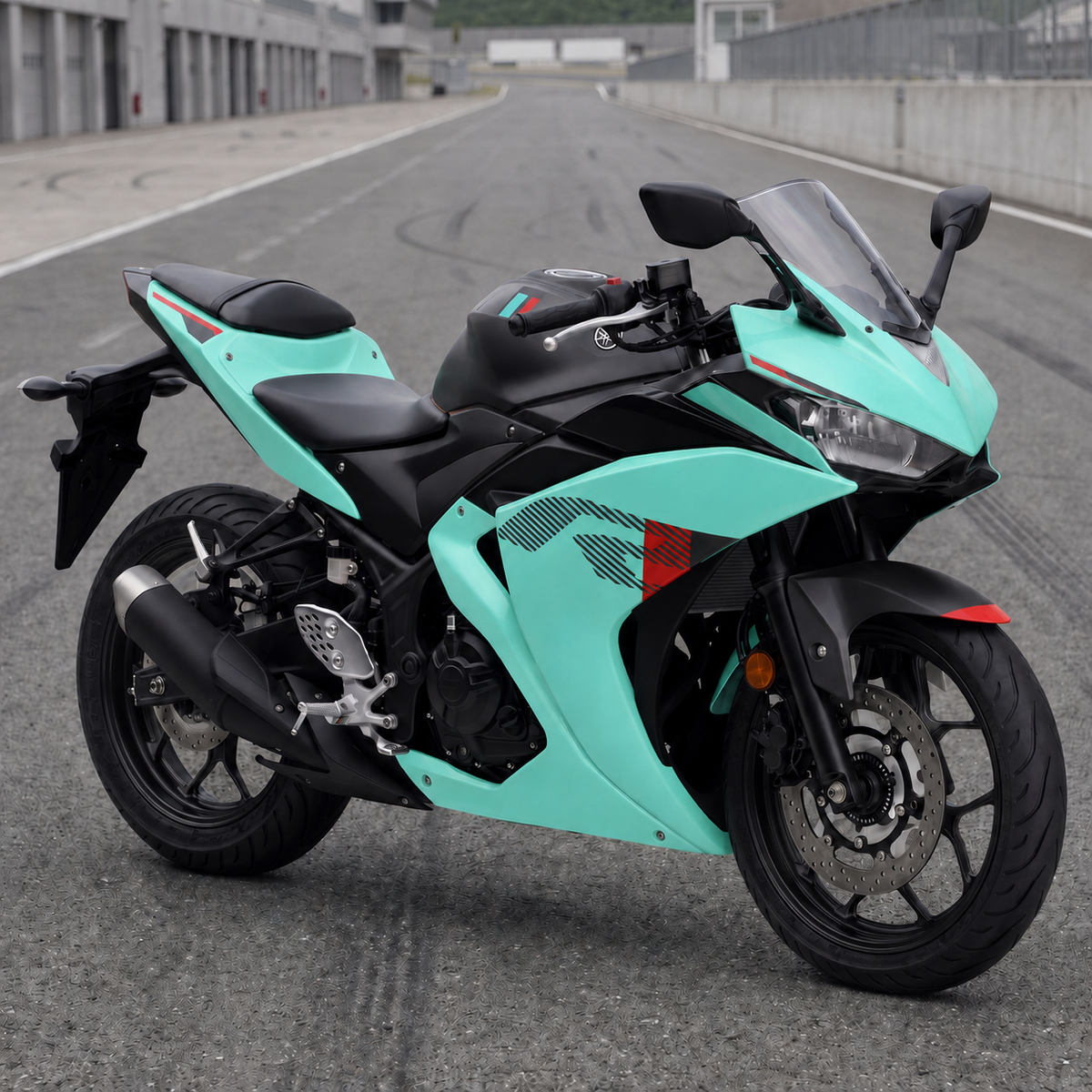 NT Fairing Fit for Yamaha 2014-2018 YZF-R25/YZF-R3 N048- Turquoise Black Red | ABS Injection