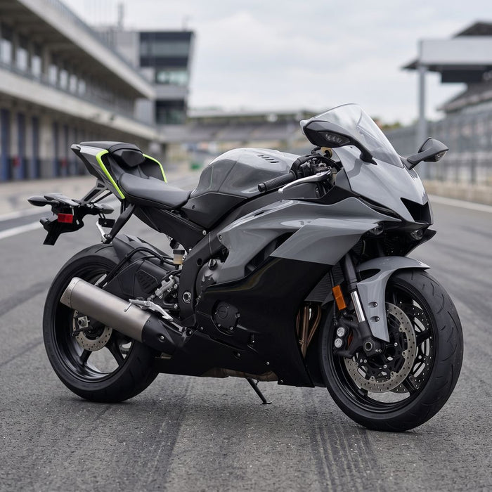 US STOCK NT Aftermarket Injection ABS Plastic Fairing Fit for YZF R6 2017-2023 Gray Black Fluorescent Yellow N033 Available in CA