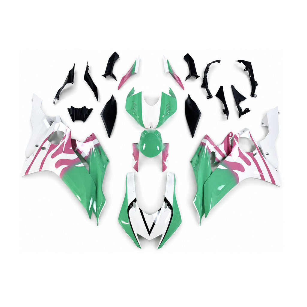 NT Fairing Fit for Yamaha 2017-2021 YZF-R6 N043- Green Pink White | ABS Injection - 1