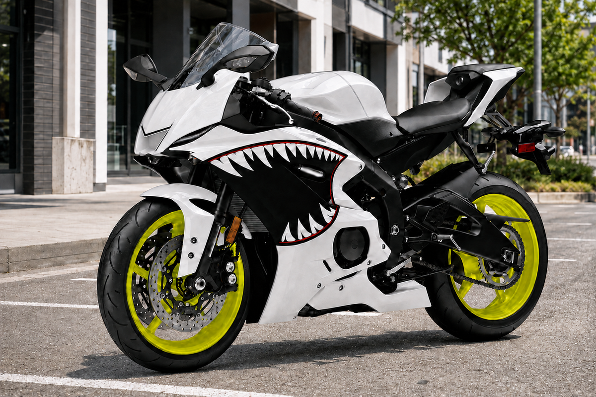 NT Fairing Fit for Yamaha 2017-2021 YZF-R6 N034- Silver Black Red | ABS Injection, US Stock
