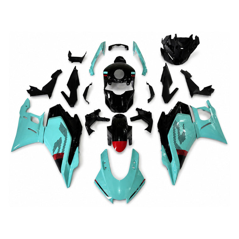NT Fairing Fit for Yamaha 2019-2024 YZF-R25/YZF-R3 N036- Turquoise Black White | ABS Injection, US Stock