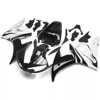 NT Aftermarket Injection ABS Plastic Fairing Fit for 2003-2005 YZF R6 & 06-09 R6S White Black N071