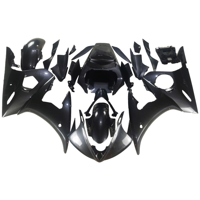 NT Aftermarket Injection ABS Plastic Fairing Kit Fit for YZF R6 2003-2005 Carbon Fiber Look S01
