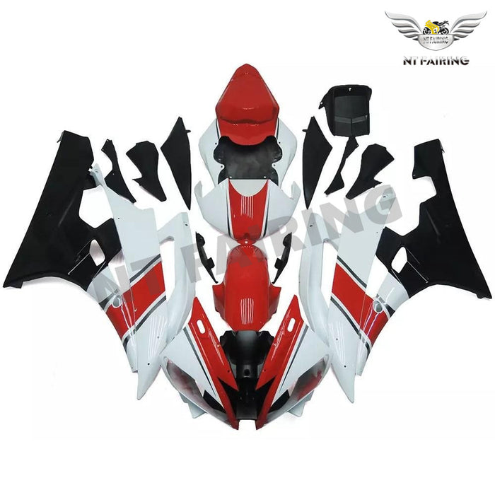NT Aftermarket Injection ABS Plastic Fairing Fit for YZF R6 2006-2007 Red White Black N091