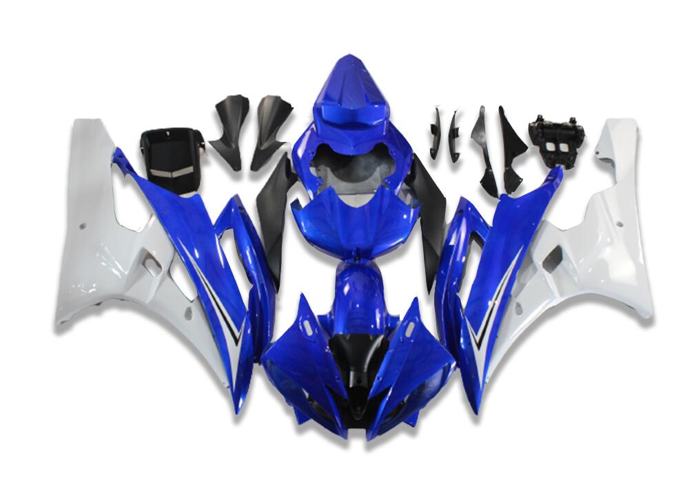 NT Fairing Fit for Yamaha 2006-2007 YZF-R6 N126- White Blue | ABS Injection
