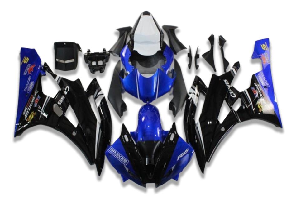 NT Fairing Fit for Yamaha 2006-2007 YZF-R6 N127- Blue Black | ABS Injection, US Stock