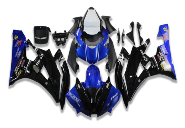 US STOCK NT Aftermarket Injection ABS Plastic Fairing Fit for YZF R6 2006-2007 Blue Black N127 Available in CA