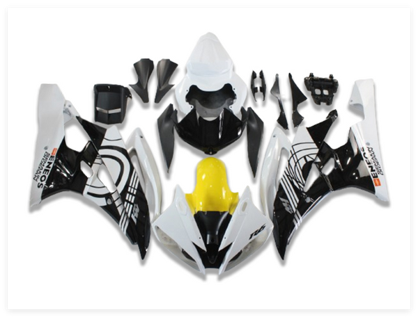 NT Aftermarket Injection ABS Plastic Fairing Fit for YZF R6 2006-2007 White Black Yellow N128