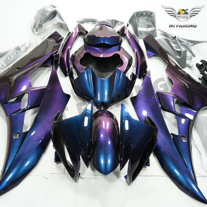 US STOCK NT Aftermarket Injection ABS Plastic Fairing Fit for YZF R6 2006-2007 Chameleon Blue Purple N120 Available in CA