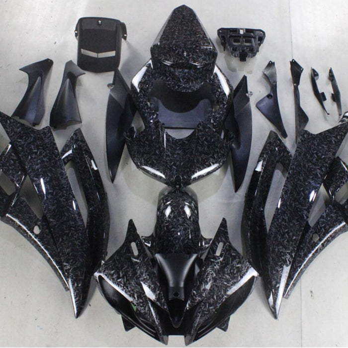 US STOCK NT Aftermarket Injection ABS Plastic Fairing Fit for YZF R6 2006-2007 Forged Carbon Fiber Look S02 Available in CA