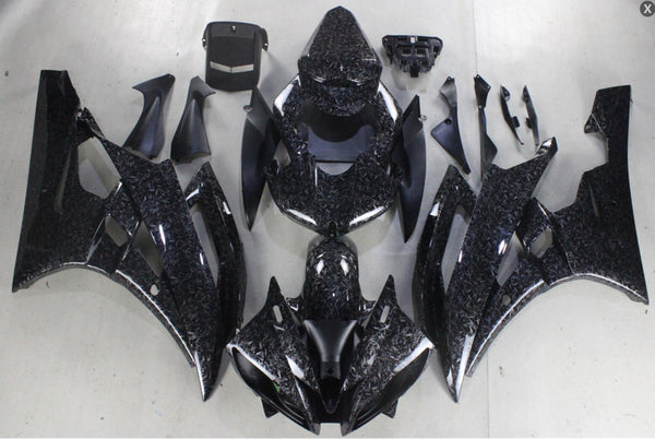 US STOCK NT Aftermarket Injection ABS Plastic Fairing Fit for YZF R6 2006-2007 Forged Carbon Fiber Look S02 Available in CA