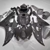 NT Aftermarket Injection ABS Plastic Fairing Fit for YZF R6 2006-2007 Black Carbon Fiber Look S01