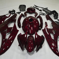 NT Aftermarket Injection ABS Plastic Fairing Fit for YZF R6 2006-2007 Red Forged Carbon Fiber Look S05