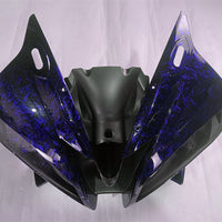 NT Aftermarket Injection ABS Plastic Fairing Fit for YZF R6 2006-2007 Blue Forged Carbon Fiber Look S06
