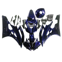 NT Aftermarket Injection ABS Plastic Fairing Fit for YZF R6 2006-2007 Blue Forged Carbon Fiber Look S06
