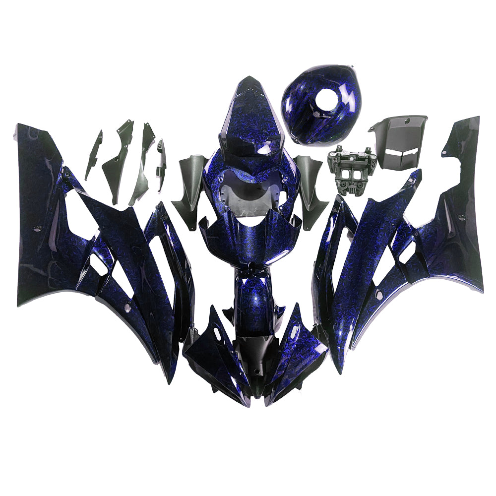 NT Fairing Fit for Yamaha 2006-2007 YZF-R6 S06- Blue Forged Carbon Fiber Look | ABS Injection