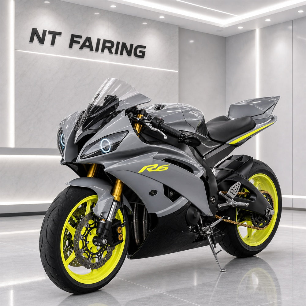 NT Fairing Fit for Yamaha 2008-2016 YZF-R6 N167- Gray Yellow Black | ABS Injection