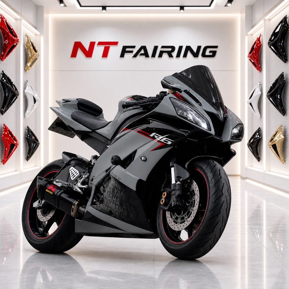 NT Fairing Fit for Yamaha 2008-2016 YZF-R6 T165- Gray Black Red | ABS Injection
