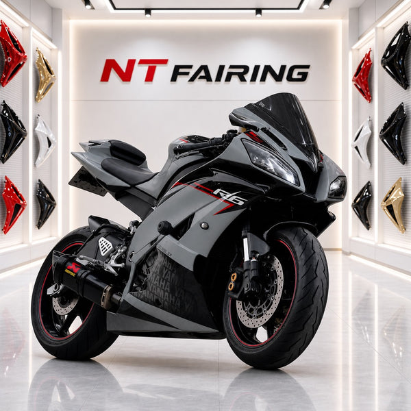 NT Aftermarket Injection ABS Plastic Fairing Fit for YZF R6 2008-2016 Gray Black Red T165