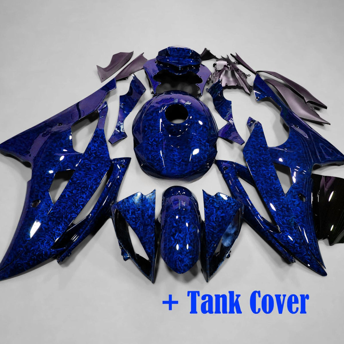NT Fairing Fit for Yamaha 2008-2016 YZF-R6 SU09- Blue Forged Carbon Fiber Look | ABS Injection