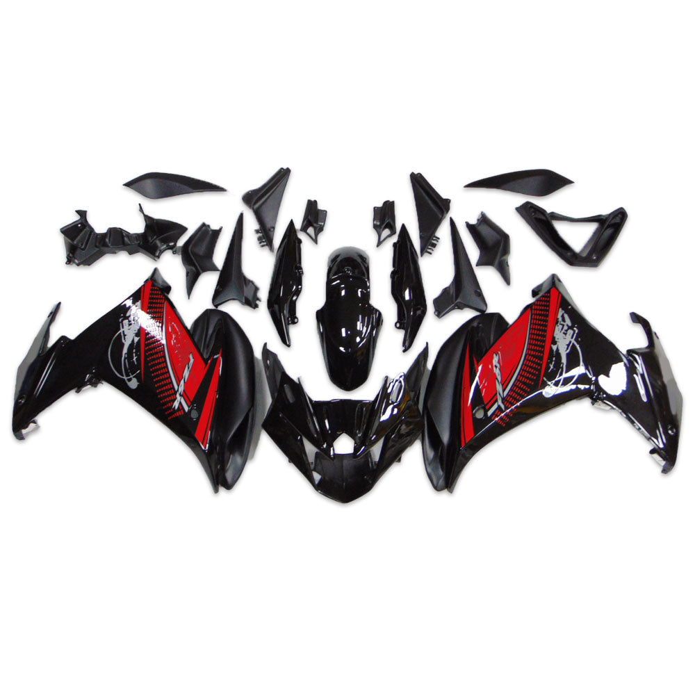 NT Fairing Fit for Yamaha 2009-2015 FZ6R N011- Red Black | ABS, US Stock