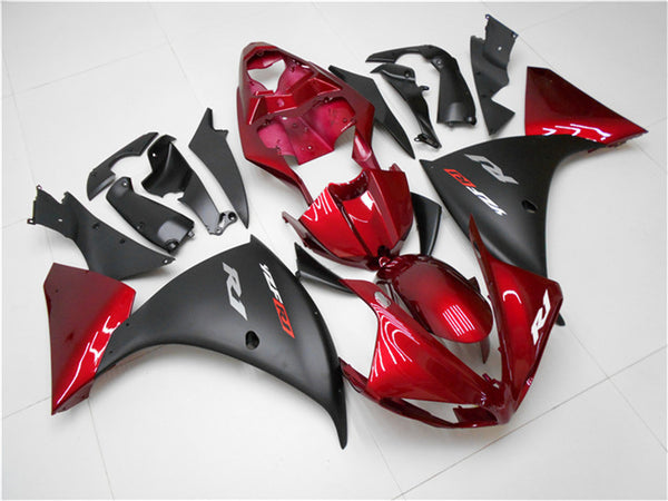 US STOCK NT Aftermarket Injection ABS Plastic Fairing Fit for YZF R1 2009-2011 Red Black N001 Available in CA