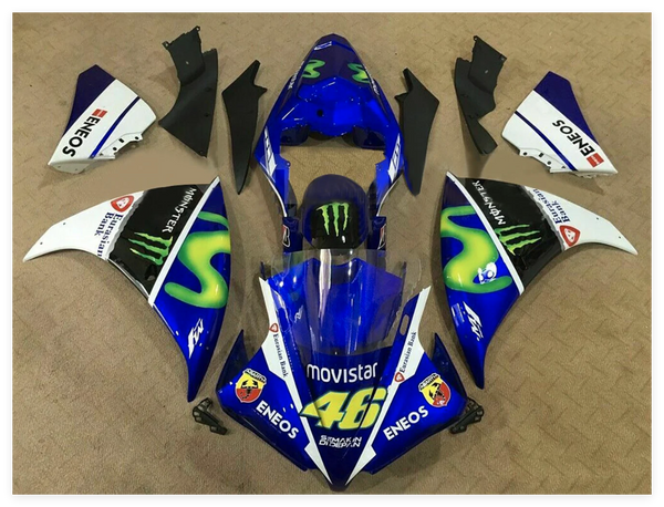 NT Aftermarket Injection ABS Plastic Fairing Fit for YZF R1 2012-2014 Blue White Black Green N0002