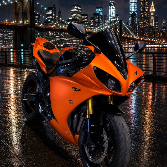 NT Aftermarket Injection ABS Plastic Fairing Fit for YZF R1 2012-2014 Orange Black M01