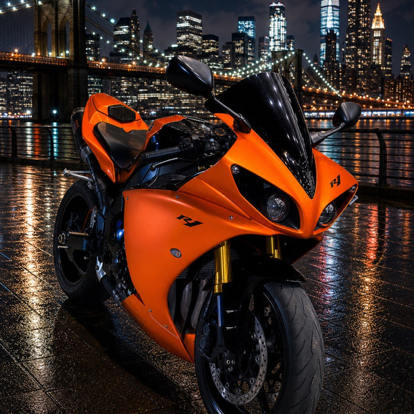 NT Aftermarket Injection ABS Plastic Fairing Fit for YZF R1 2012-2014 Orange Black M01