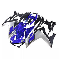 US STOCK NT Aftermarket Injection ABS Plastic Fairing Fit for YZF R3 2014-2018 R25 2015-2017 Silver Blue N004 Available in CA