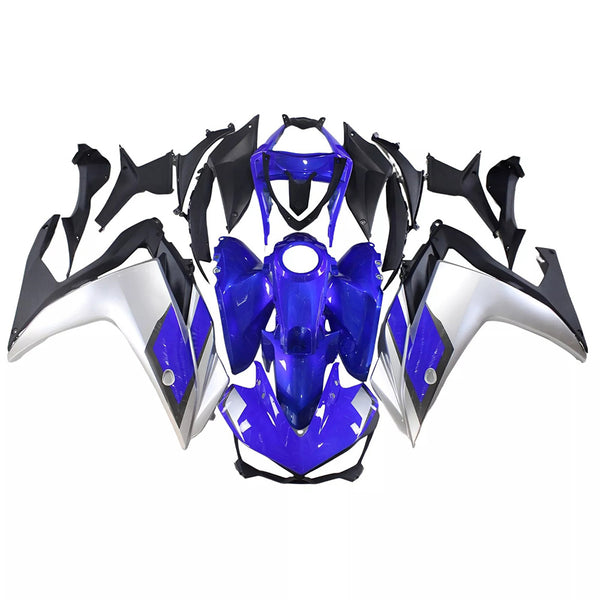 US STOCK NT Aftermarket Injection ABS Plastic Fairing Fit for YZF R3 2014-2018 R25 2015-2017 Silver Blue N004 Available in CA
