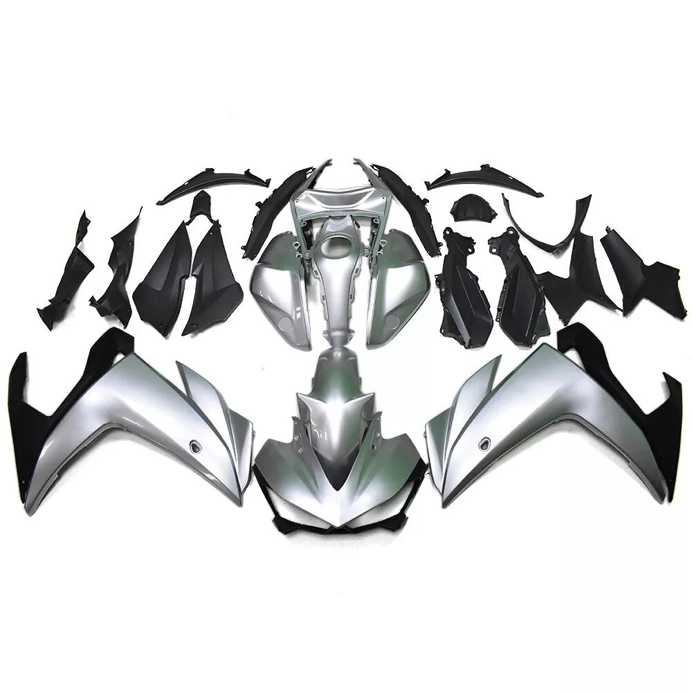 NT Fairing Fit for Yamaha 2014-2018 YZF-R25/YZF-R3 N027- Silver Black | ABS Injection