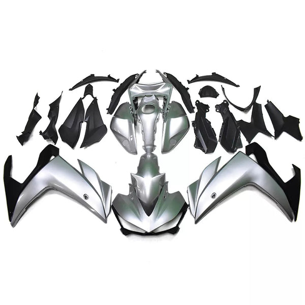NT Aftermarket Injection ABS Plastic Fairing Fit for YZF R3 2014-2018 R25 2015-2017 Silver Black N027