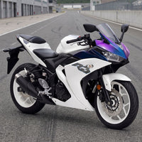 US STOCK NT Aftermarket Injection ABS Plastic Fairing Fit for Yamaha YZF R3 2014-2018 R25 2015-2017 White Blue Black N047 Available in CA