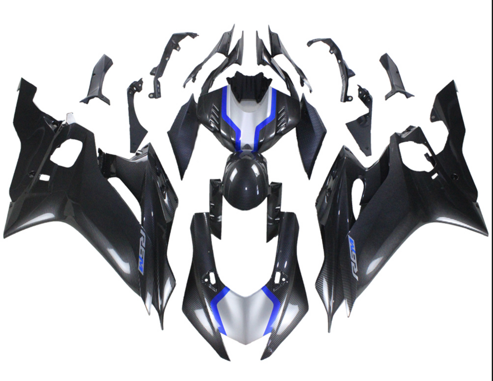 NT Aftermarket Injection ABS Plastic Fairing Fit for YZF YZF R6 2017-2023 Carbon Fiber Look Painted N020
